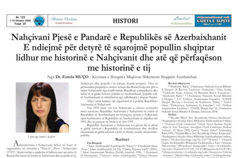 Albanian Newspaper Publishes Article on Nakhchivan’s History